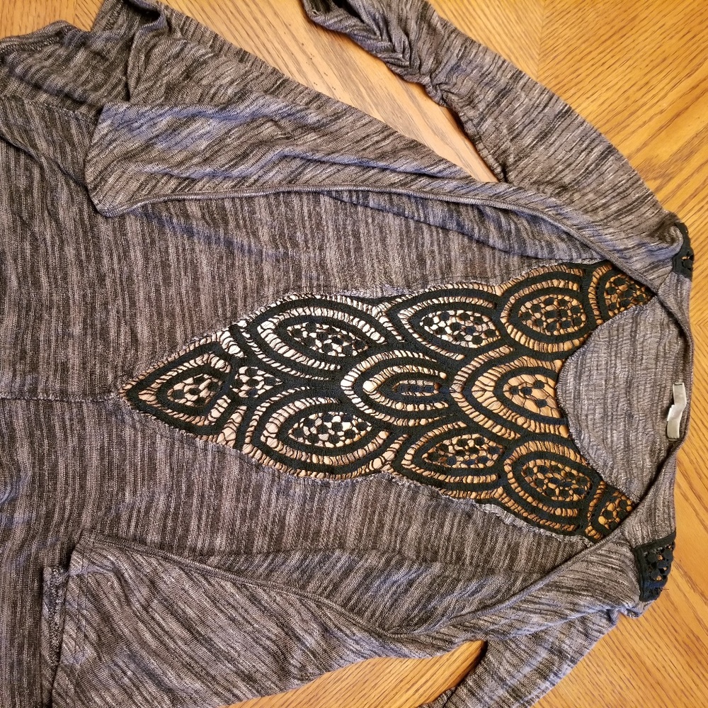Open lace back top